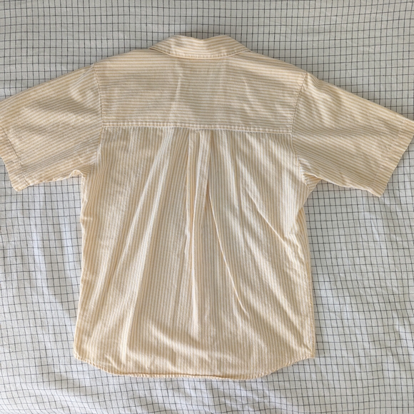 Vintage Yellow Stripe Button down short sleeve - Picture 7 of 9